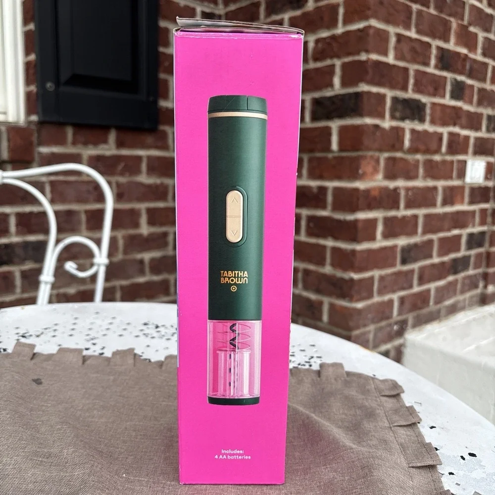 Tabitha Brown‎ for Target Battery Operated Electric Wine Opener Green Gold NEW